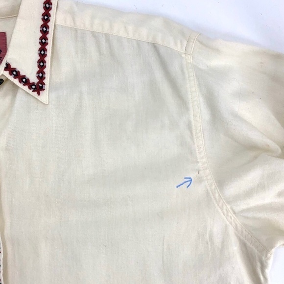 Vintage Western Shirt Cambridge Country Store Cotton Southwest Embroidered Large - Picture 6 of 9